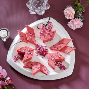 Rose Kaju Katli